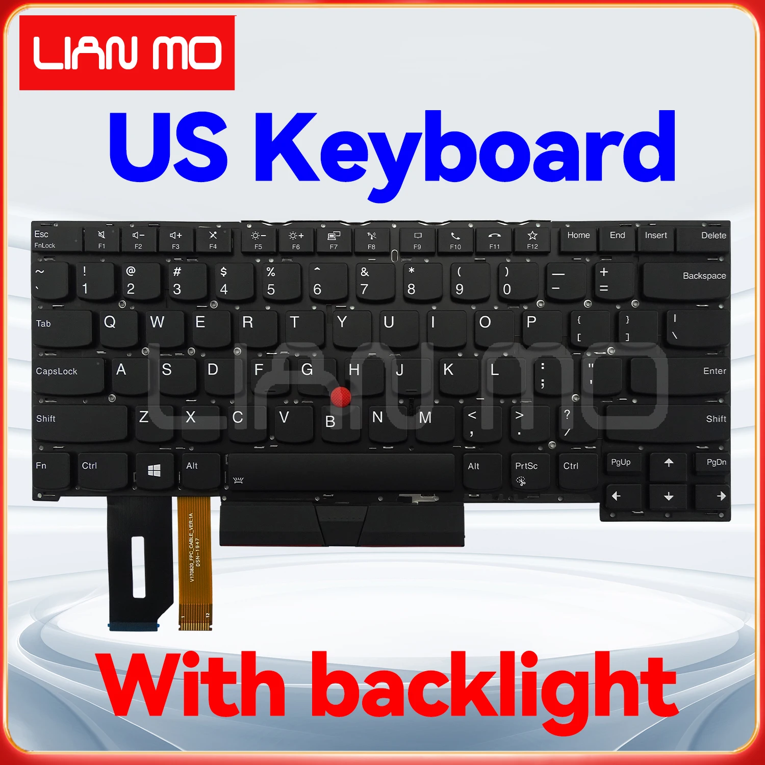 Teclado de portátil estadounidense para Lenovo ThinkPad T14S Gen1/P1 Gen3/X1 Extreme 3.a generación/X1 Extreme Gen3