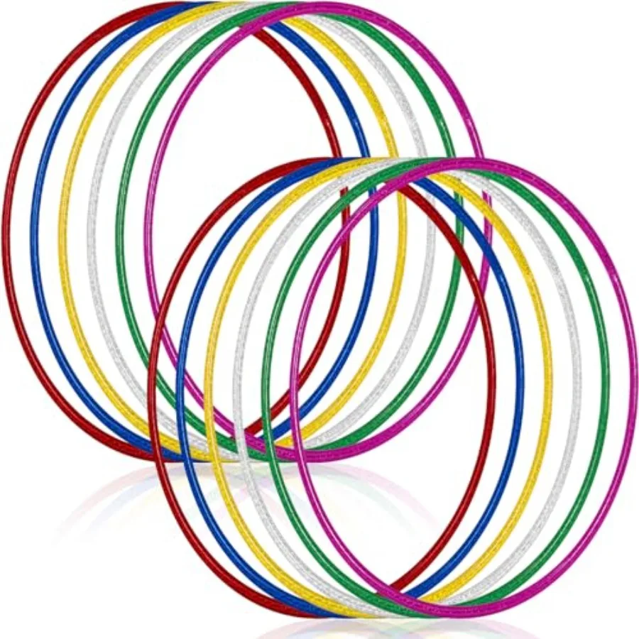 

Glitter Plastic Exercise Hoop Fitness Hoop Adults Exercise Rings Fitness Circles for Party, Sports, Pilates, Playing, Weight Lo