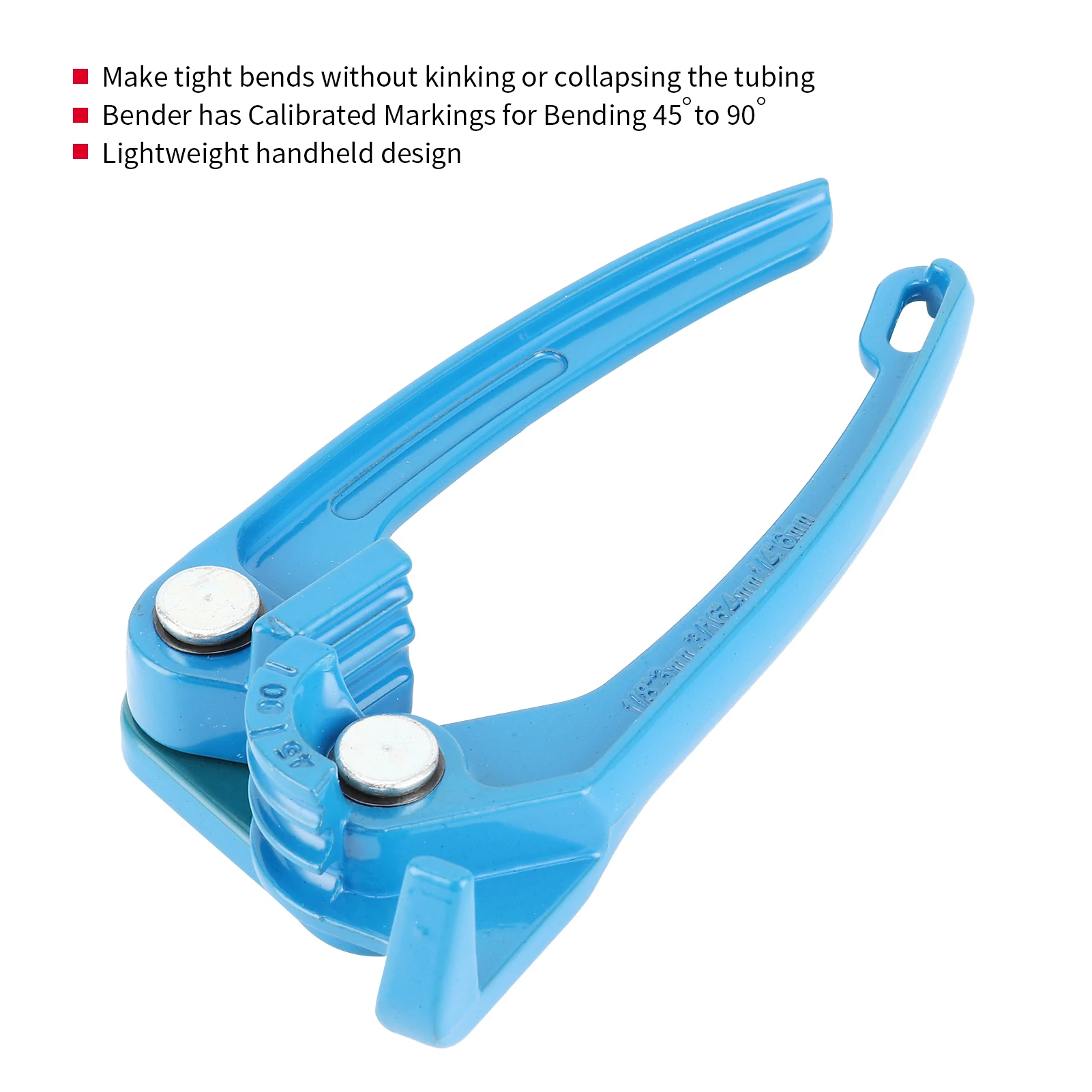 1/8in 3/16in 1/4in Tube Bender Tubing Fuel Brake AC Refrigerant Line Bending Tool Blue Tube Bender Pipe Bender 1/8in Tube Bender view 5