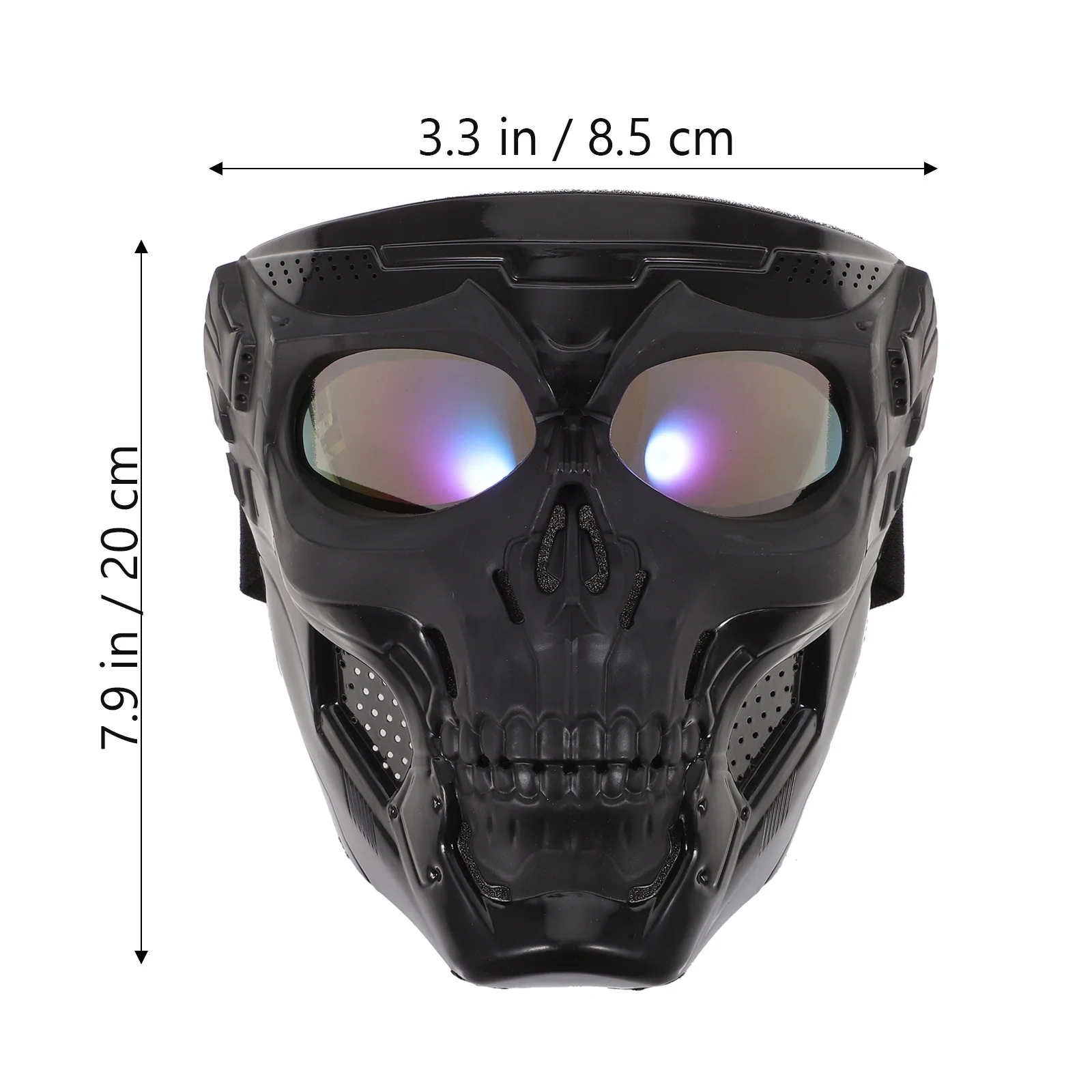 الجمجمة نظارات الدراجات النارية ركوب قناع نظارات السلامة الواقية حزام قابل للتعديل المضادة للأشعة فوق البنفسجية تأثير مقاومة ركوب الخيل #2