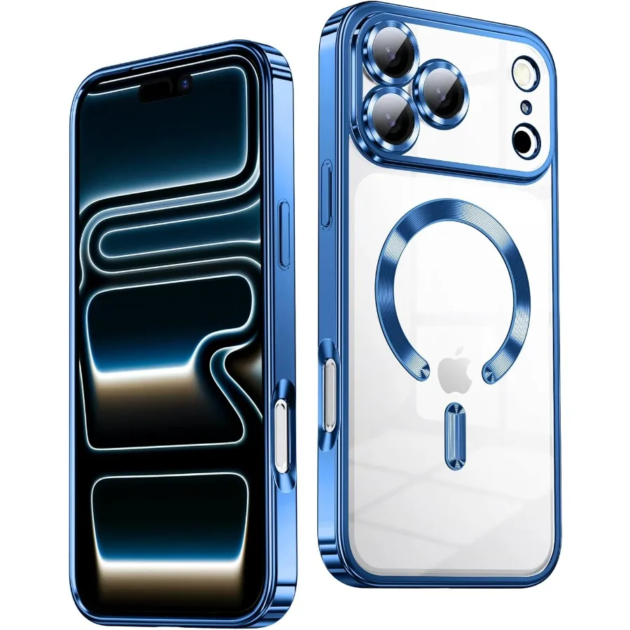 Slim Thin Clear Phone Case for iPhone 17 Pro with MagSafe Compatibility Built-in Camera Lens Protector Shockproof Design