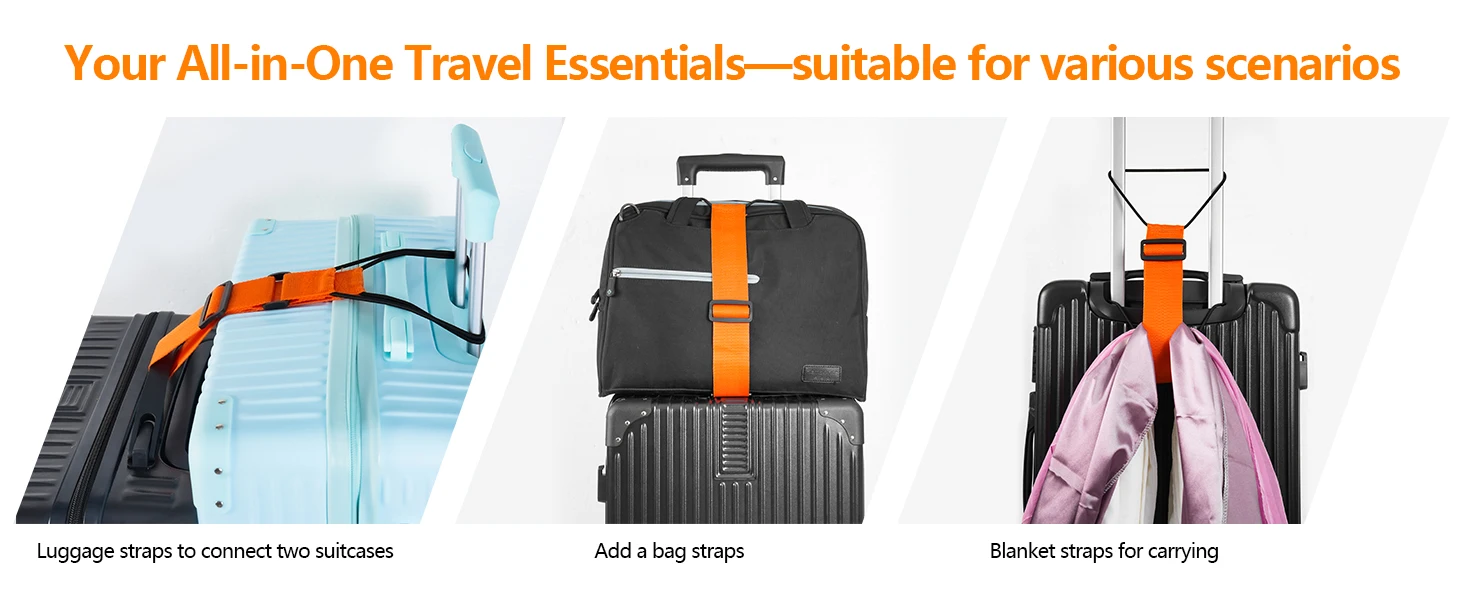 Flugzeugmuster Gepäckgurte Taschen-Bungee-Gurte Verstellbare Kofferriemen, Reisekoffer Elastische Gurte Gepäckzubehör – Detail 34