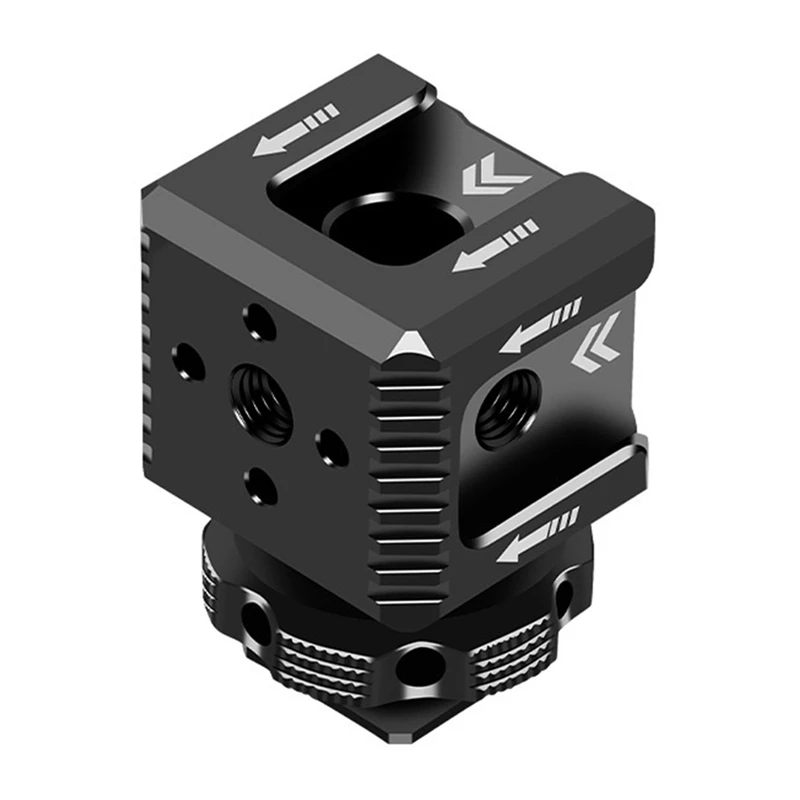 Bnvn-triple adaptor dudukan sepatu, dudukan braket cahaya pengisi mikrofon dasar Monitor Arri 1/4 lubang panas untuk kamera SLR