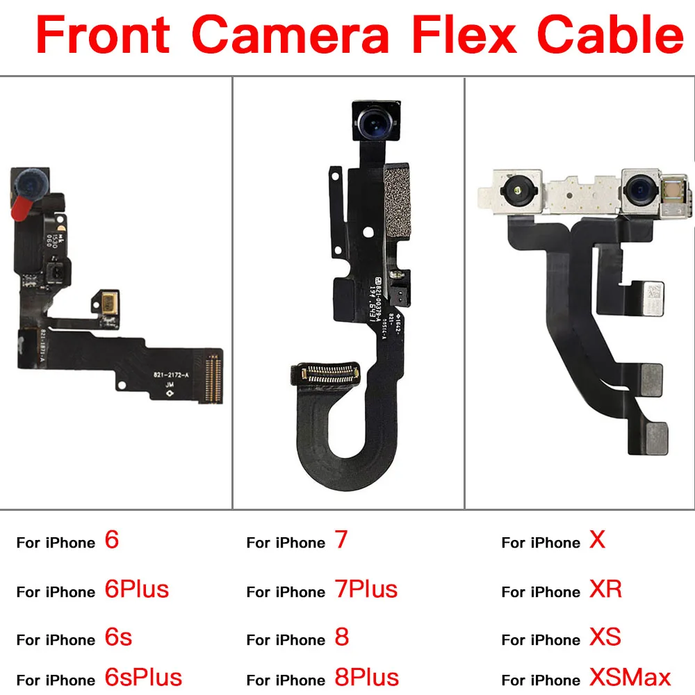Front Camera With Proximity Sensor Flex Cable For iPhone 6 6P 6S 7 7P 8 Plus X XR XS Max Face Camera Module Replacement·