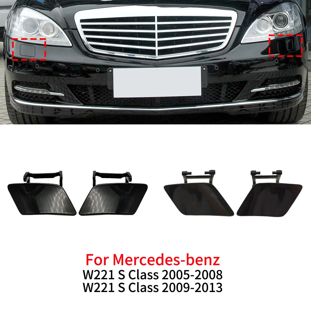 For Mercedes W221 Car Front Bumper Headlight Washer Spray Nozzle Jet Cover Cap For Benz S Class 2005-2013 S300 S320 S350 S400