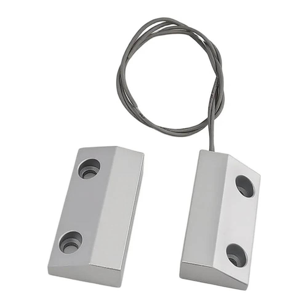 2PCS Silver Metal Magnetic Door Sensor NO Mode 30-40mm Alarm Switch For Home Security System Garage Protection