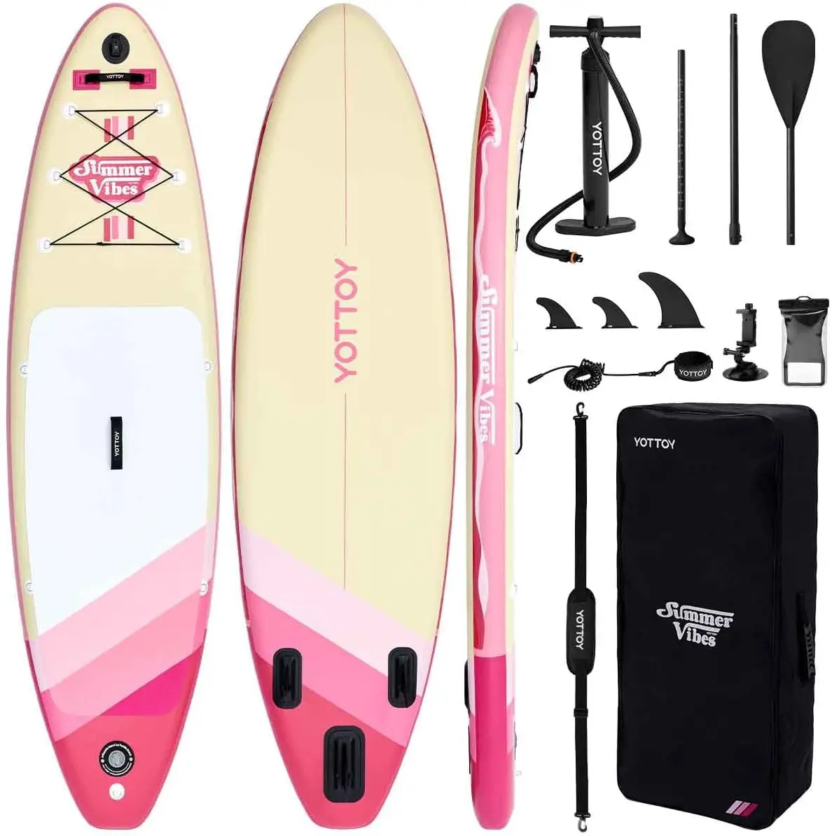 

Устойчивая легкая надувная доска для сапсерфинга (SUP) 10'5" с нескользящей поверхностью и премиальными аксессуарами