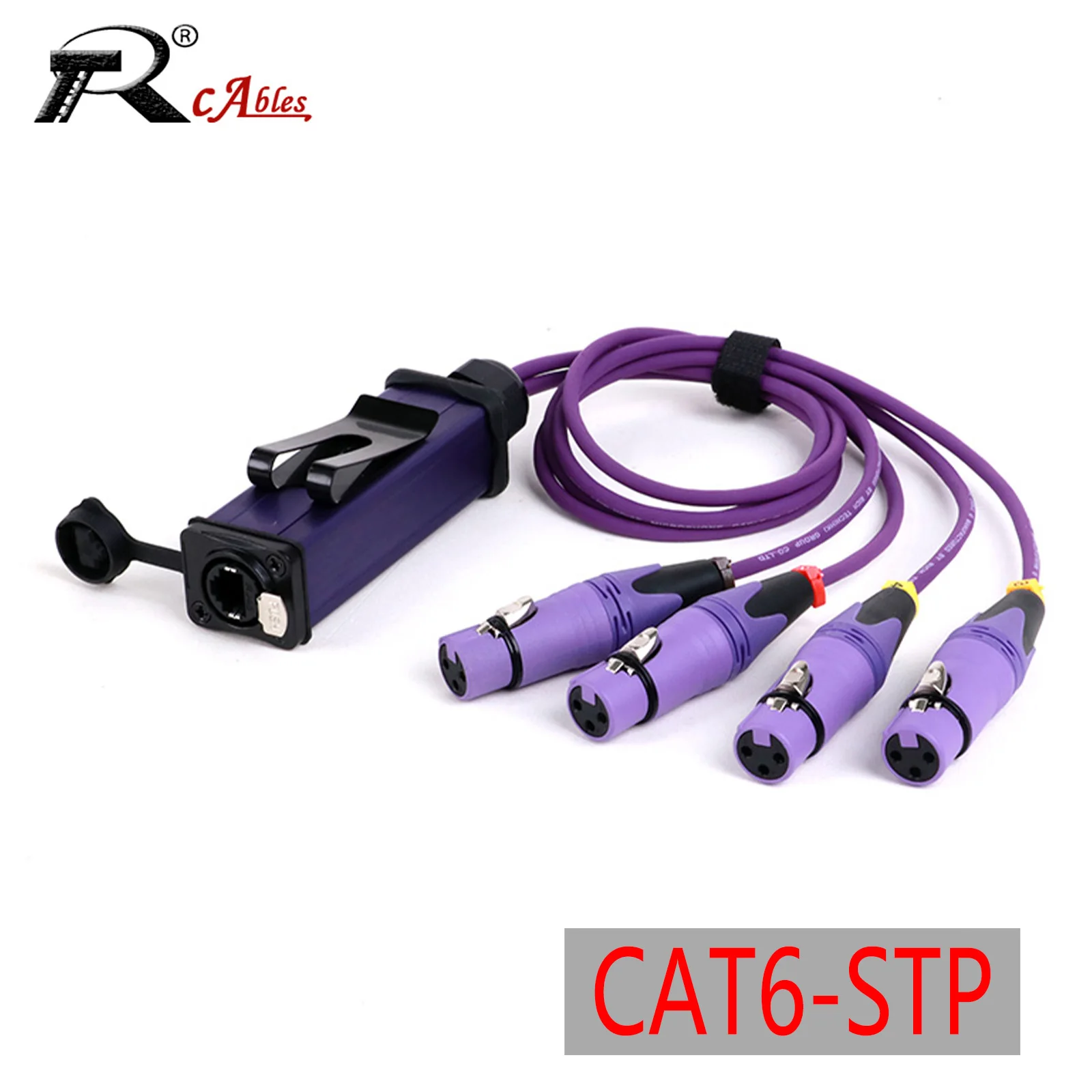 

Audio Snake 4 CH 3Pin XLR Female Extender Multi Network Receiver to RJ45 Cat6 Ethercon Cable for DMX512 Stage Lighting Recording