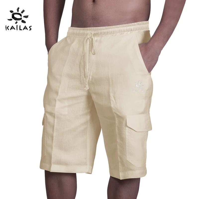 Men's summer high-quality embroidered logo casual shorts with multiple pockets, sports shorts, breathable workwear shorts