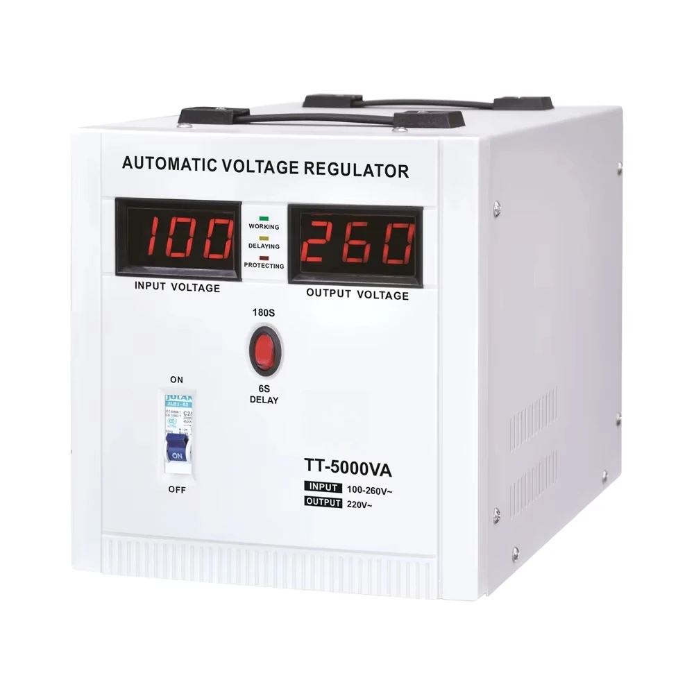 

KEBO AVR TTB 5KVA Automatic Voltage Regulator Relay Type Single Phase AC Stabilizer Overvoltage Overcurrent Protection Desktop