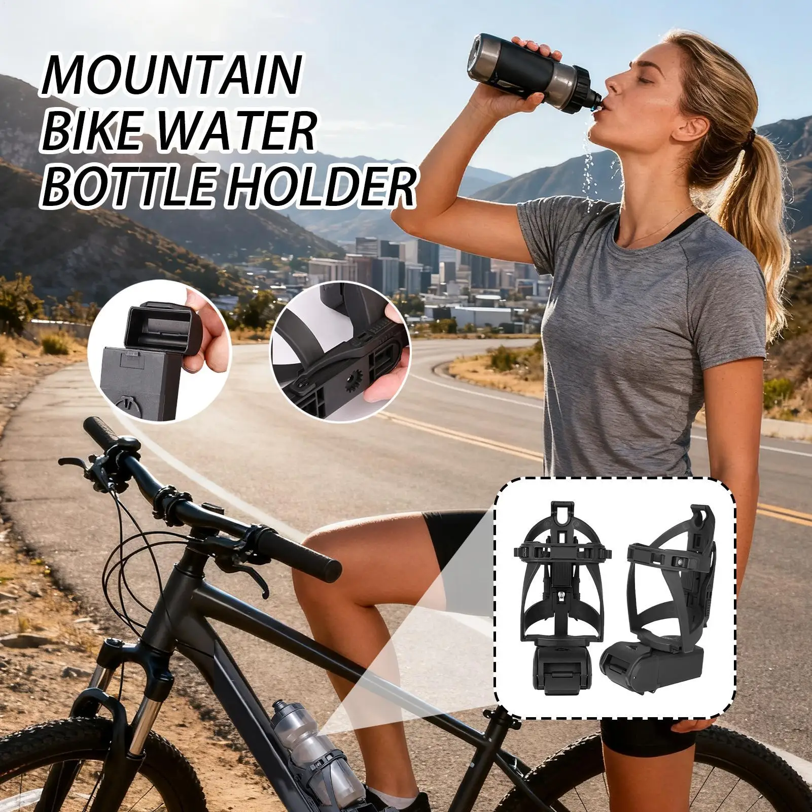 

Держатель для бутылки с водой для хранения велосипедных инструментов, противоскользящий легкий держатель для велосипедной чашки для коляски, скутера, езды на велосипеде, мотоцикла, гольфа