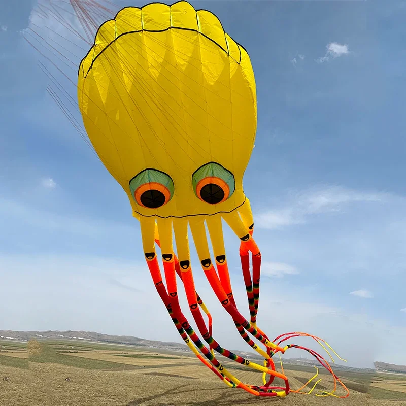 Gratis Verzending 15M Octopus Kite Stunt Kites Beroep Gigantische Vlieger Opblaasbare Grote Parachute Kleurrijke Vliegers