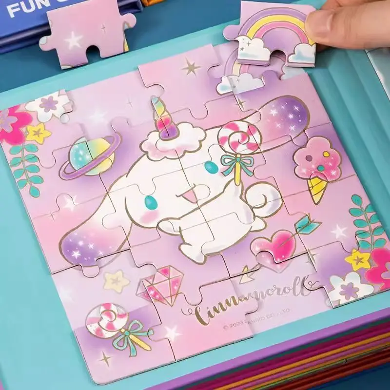 My Melody Sanrios Childrens Puzzle Development Brain Anime Kawaii Cinnamoroll Magnetic Cartoon Puzzle Parent Child Toy Gift