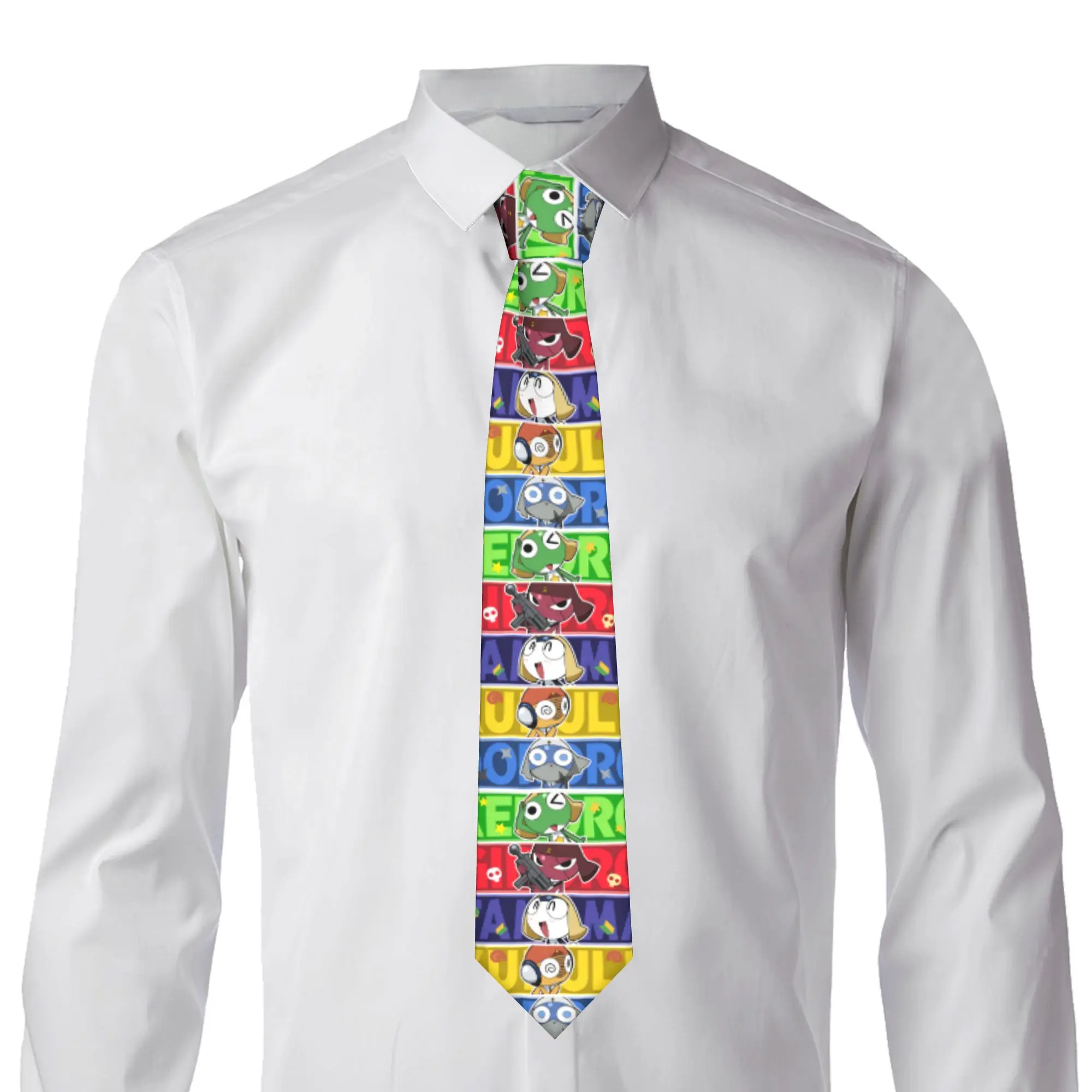 Men's Tie Keroros Gunsous Frog Neck Ties  Vintage Cool Collar Tie Custom DIY Wedding Great Quality Necktie Accessories