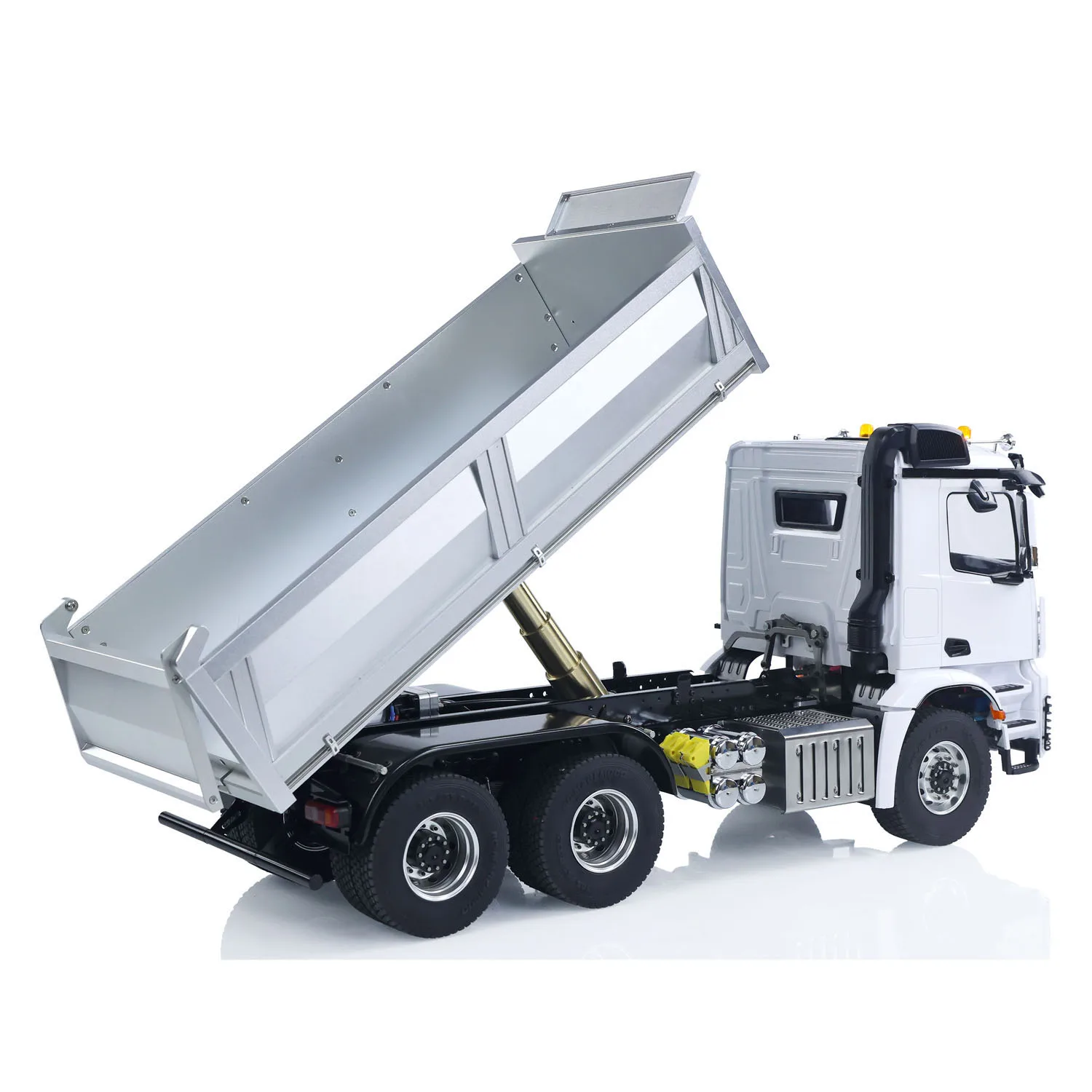 

2025 Новый 1/14 3348 6x6 RTR Металлическое шасси Гидравлический RC Самосвал Звуковой свет DIY Кабина с дистанционным управлением Модель автомобиля Игрушечный автомобиль