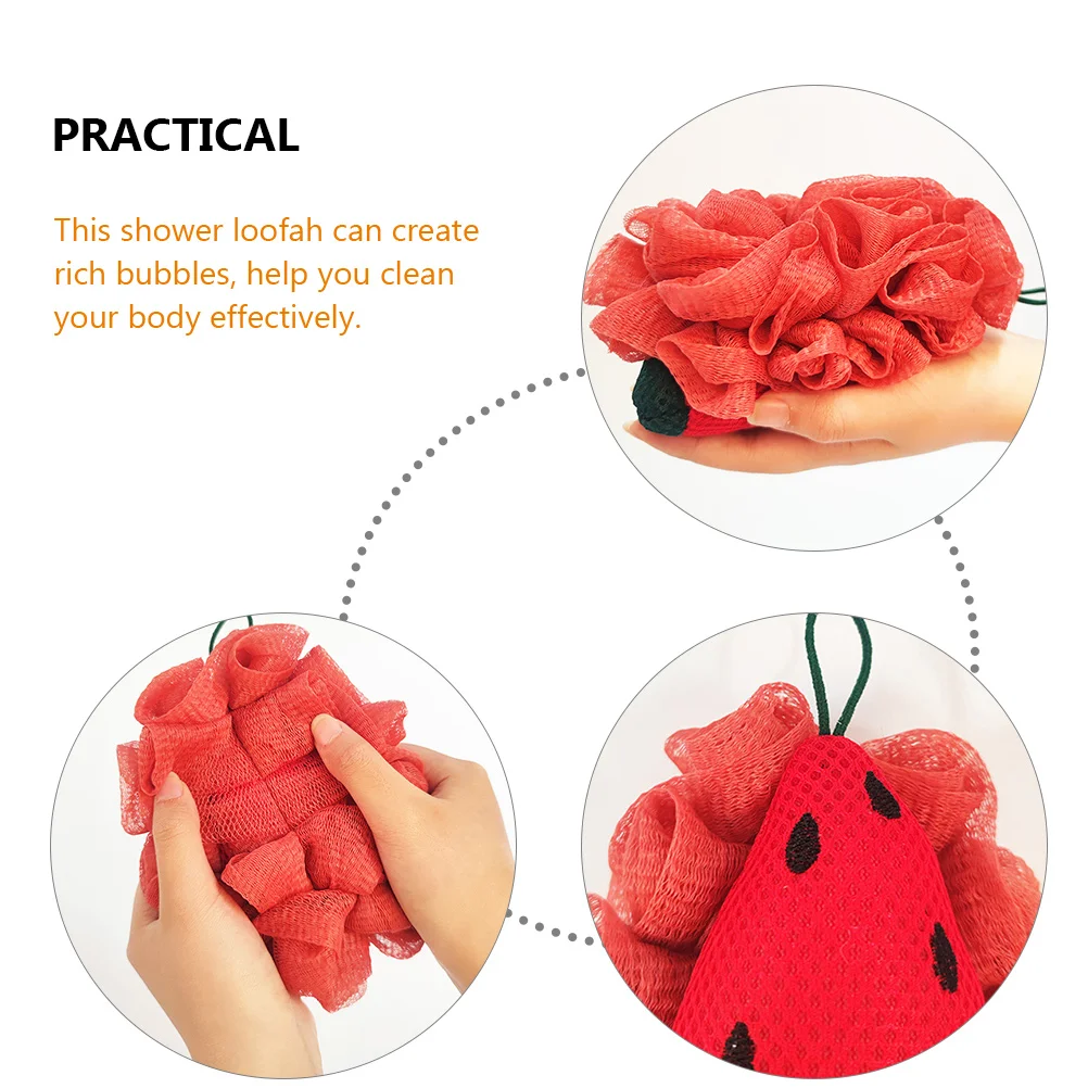 

Cartoon Bath Ball for Body Exfoliating Rich Lather Shower Loofah Sponge Soft Skin Cleaning Scrubber Bathroom Shower