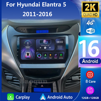 Android 16 Car Radio for Hyundai Elantra 5 JK GD MD UD 2011 - 2016 Carplay Multimedia Player Stereo Navigation GPS 4G Wifi 2 Din