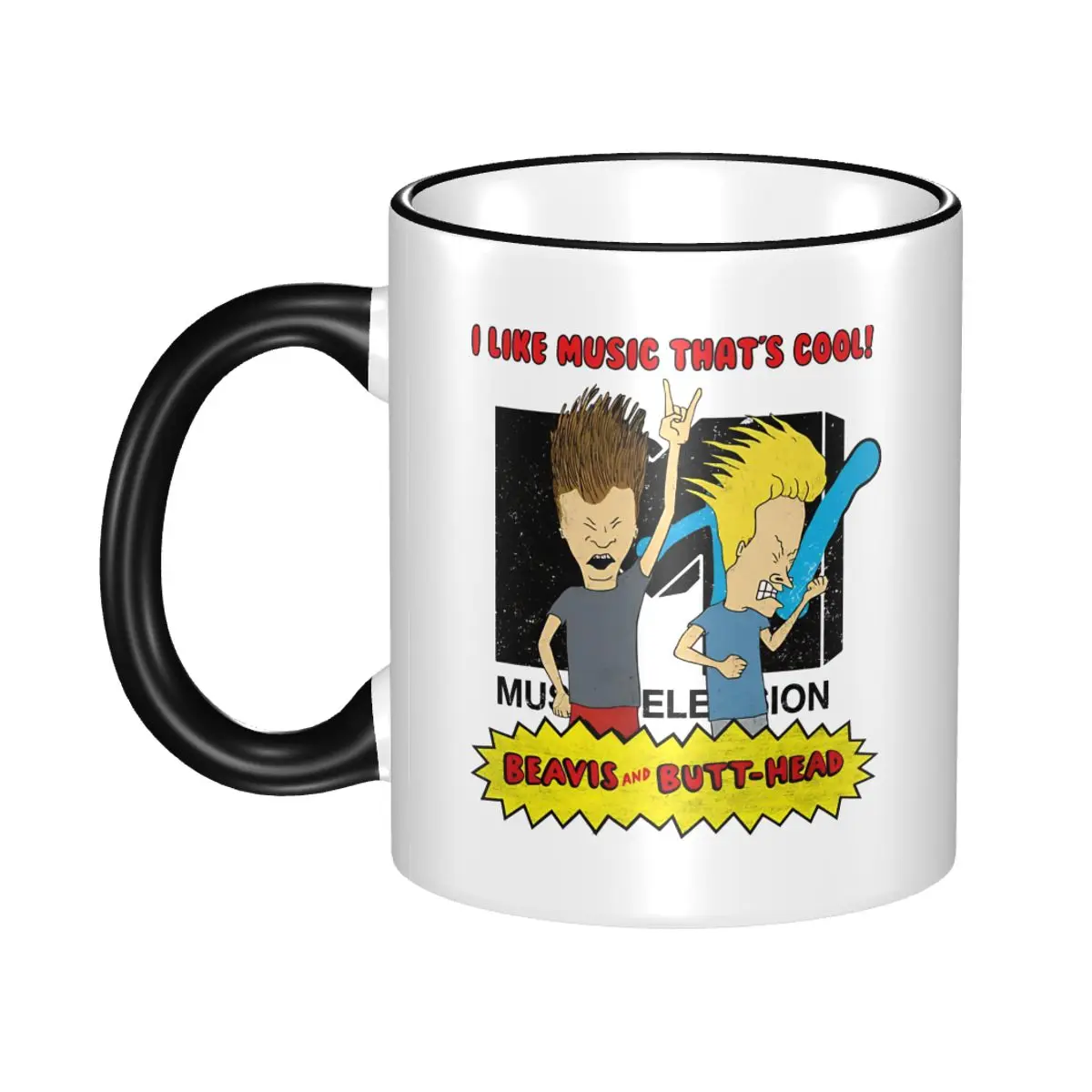 

New Arrival Beavis And Butthead I Like Music Merch Mug Cute Coffee Cup