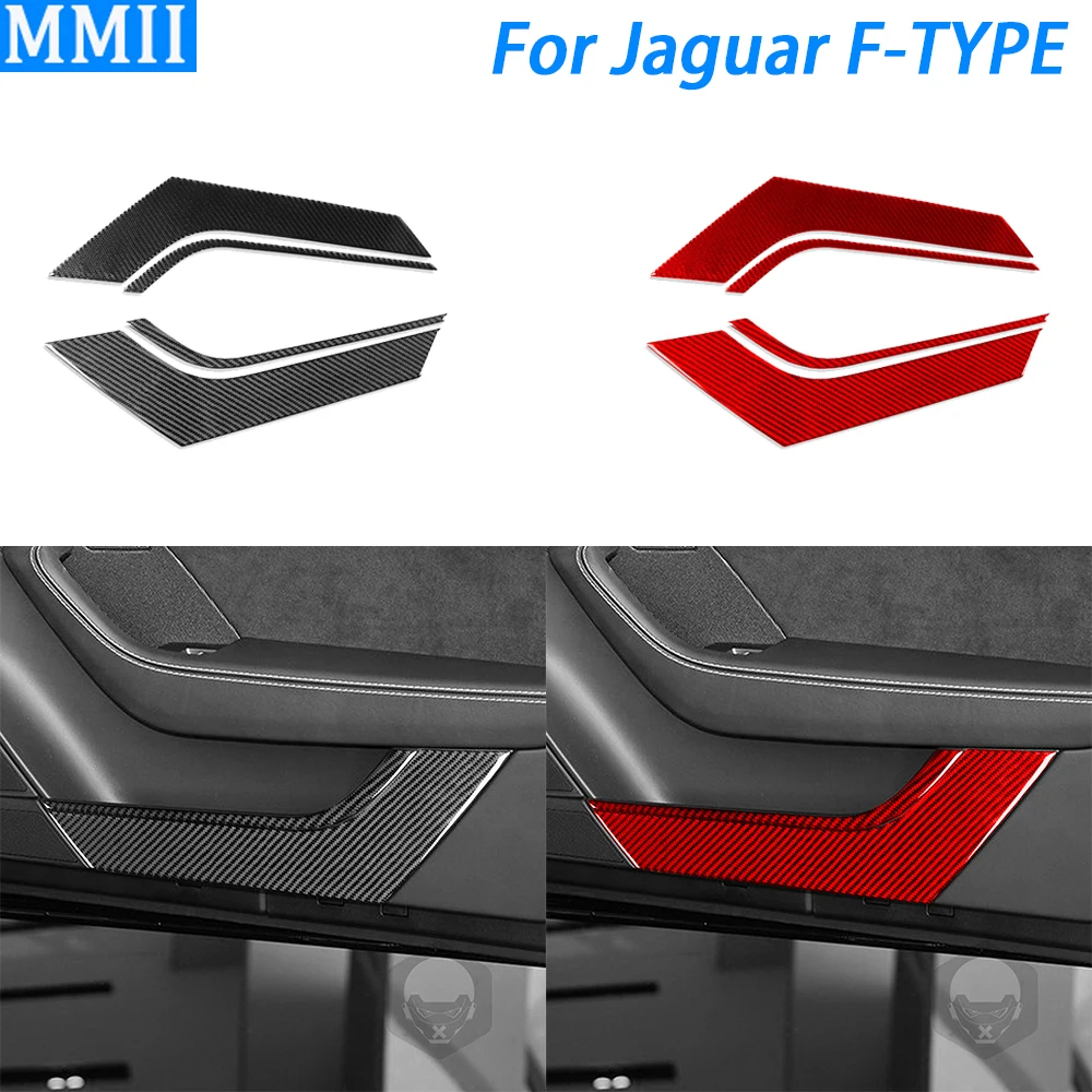 For Jaguar F-Type 2013-2024 Real Carbon Fiber Door Kick Guard Panel Decorative Cover Car Interior Decoration Accessories Sticker