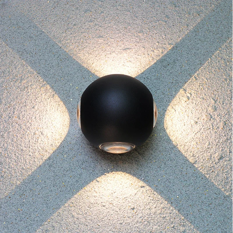 

Outdoor Waterproof Round Ball Led Wall Lamp Spherical Living Room Bedroom Bedside Background Aisle Balcony