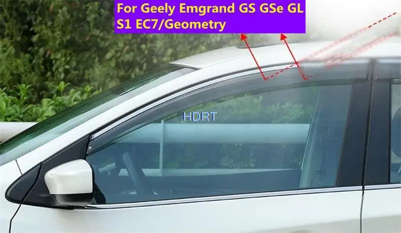 Car Side Window Deflector Visor Weather Sun Rain For Geely Emgrand GS GSe GL S1 EC7 Hatchback Sedan 2017-2022/Geometry C 2016+