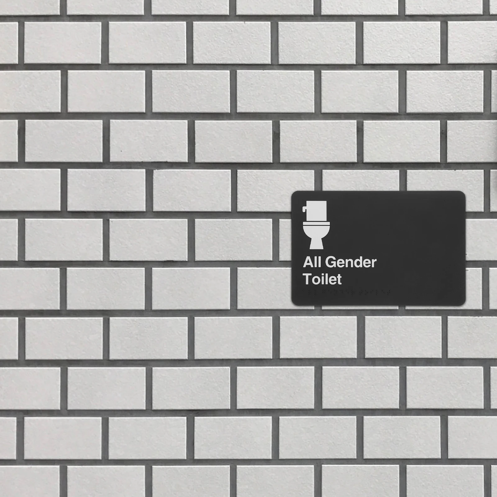 

All Gender Restroom With Abs Material Unisex Bathroom For Business Washroom Restroom Identification Sign Braille All Gender Door