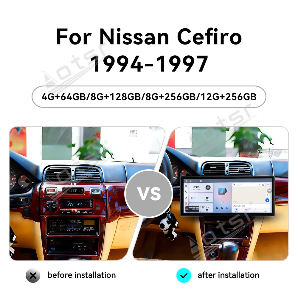 

For Nissan Cefiro 1994-1997 Android 15 15.8'' HD Car Radio Car Multimedia Video Player GPS Navigation Carplay Unit DSP BT WIFI