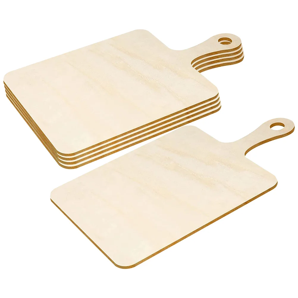 

5 Pcs Mini Wooden Cutting Board Small Craft Chopping Cutouts for Crafts Boards Supplies