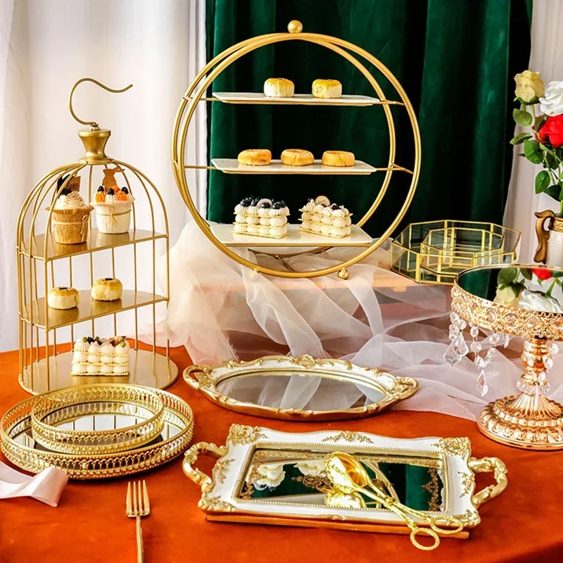 

Gold Decorations Cake Stand Wedding Kitchen Living Room Accessories Cake Stand Design Handicrafts Moule Gateau Home Products