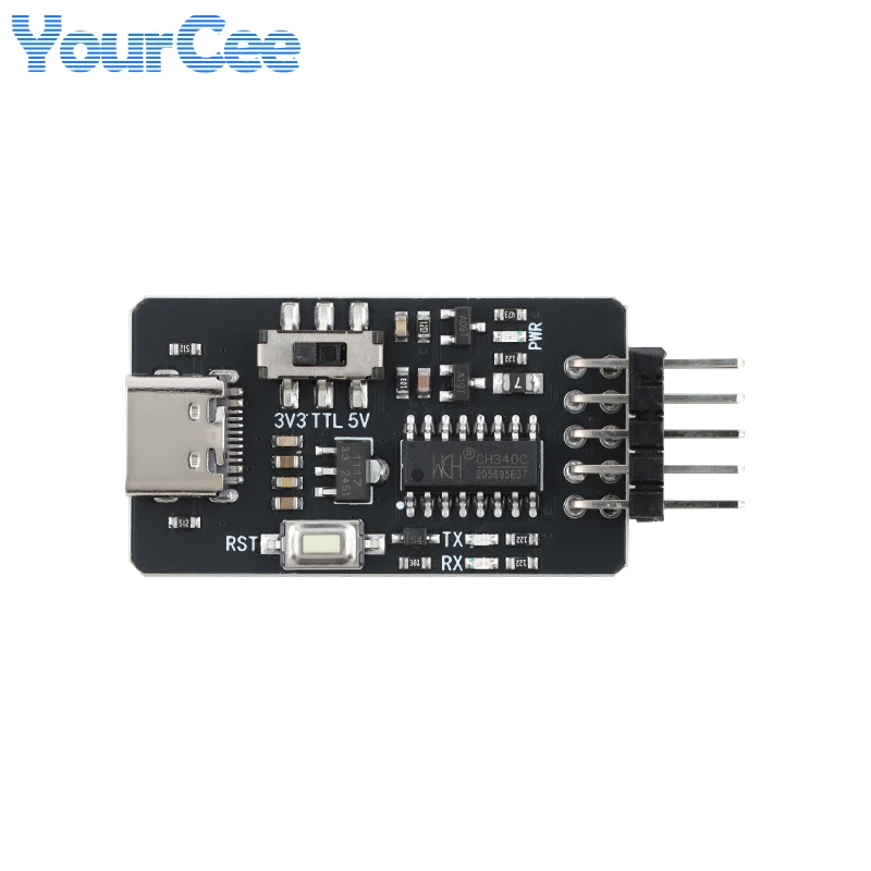 5pcs/1pc CH340C STC ISP Microcontroller Program Automatically Downloads Programmer Module USB Type-C to UART Serial Port Board