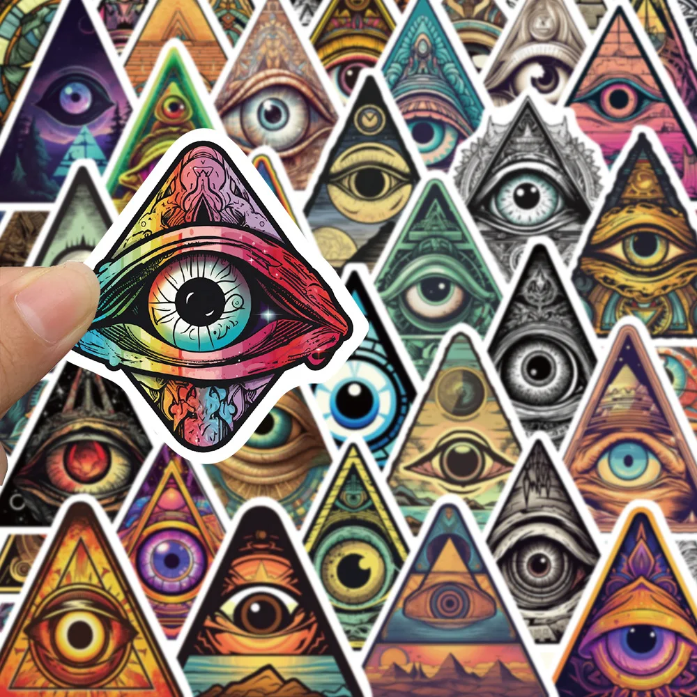 10/30/50pcs Cool God Eye Graffiti Stickers Funny Evil Eyes Decals Decoration DIY Phone Notebook Motorcycle Fridge Helmet Kid Toy