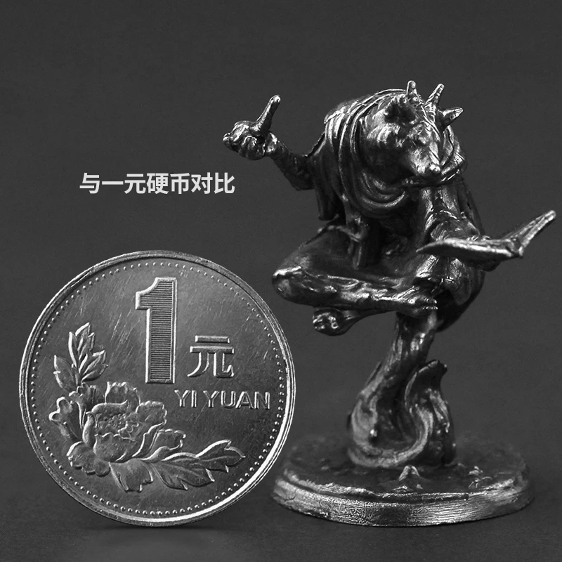 Modelo de figuras de ação de metal, soldado monstro bárbaro, produto acabado, peça de jogo de tabuleiro, acessórios de ornamento militar, mini brinquedos