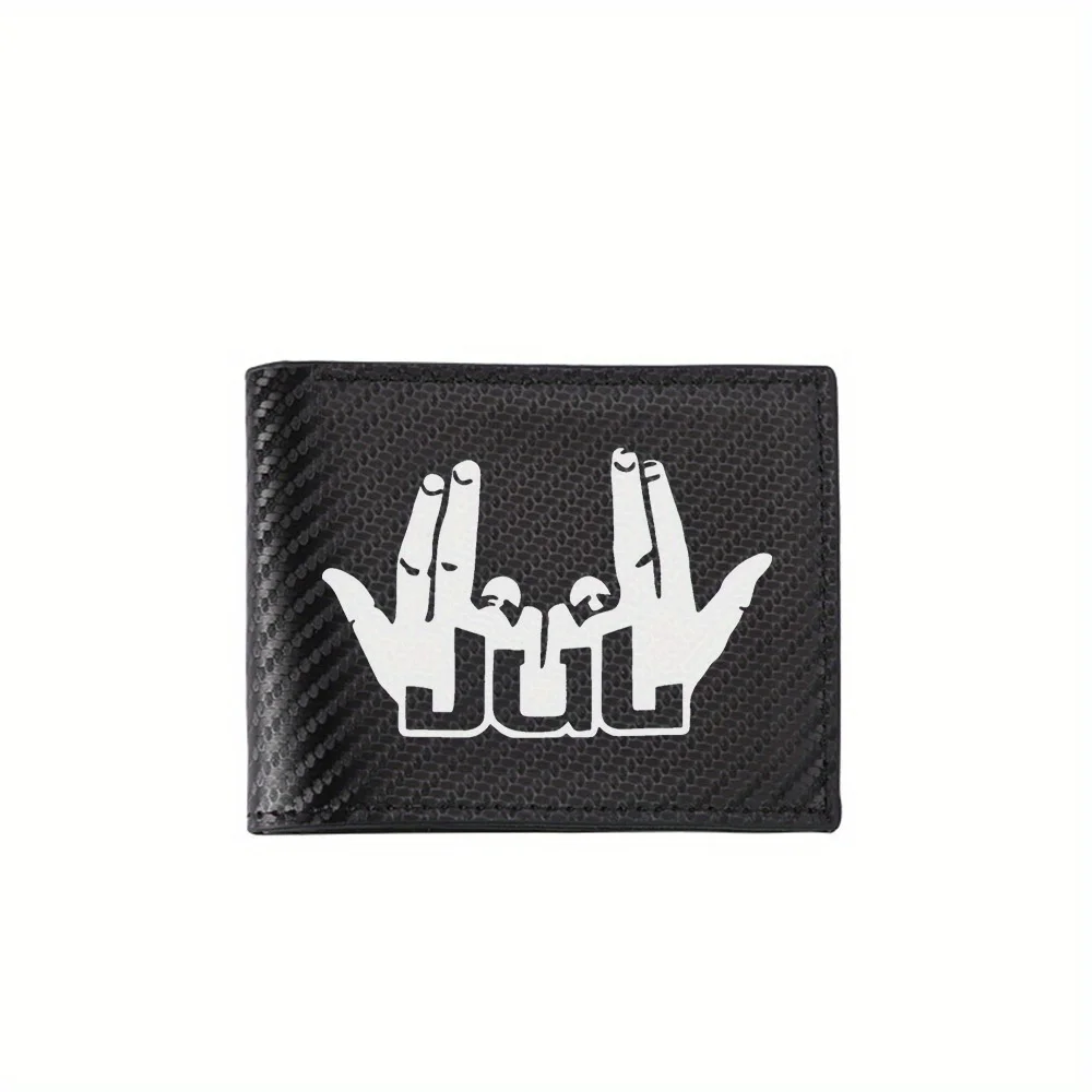Hands fingers stylized initials gesture Men's Wallets Simple Business Modern Stylish Printing Design Gifts For Father Boyfriend