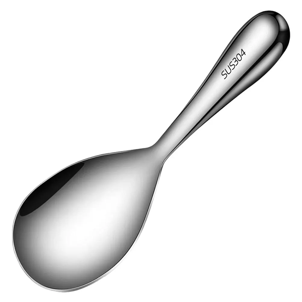 

Stainless Steel Rice Spoon Large Thickened Non-Stick Kitchen Gadget For Home Hotel Restaurant Use Household Spoon Kitchen