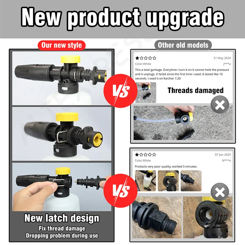 

NewCar Soap Foam Generator For K2 K3 K4 K5 K6 K7 High Pressure Washers 750ML Snow Foam Lance