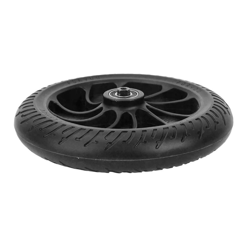 Electric Scooter 8-inch Solid PU Rear Wheel with Hub for Kugoo S3 Smooth Rotation Anti-Slip Traction 20x20x5cm
