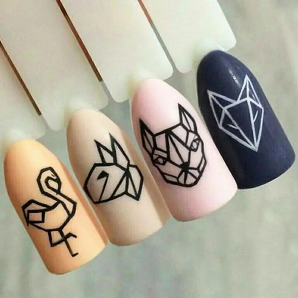 50 Sheets Nail Stickers Mixed Designs Water Transfer Nail Art Sticker Watermark Decals DIY Decoration For Beauty Nail Tools