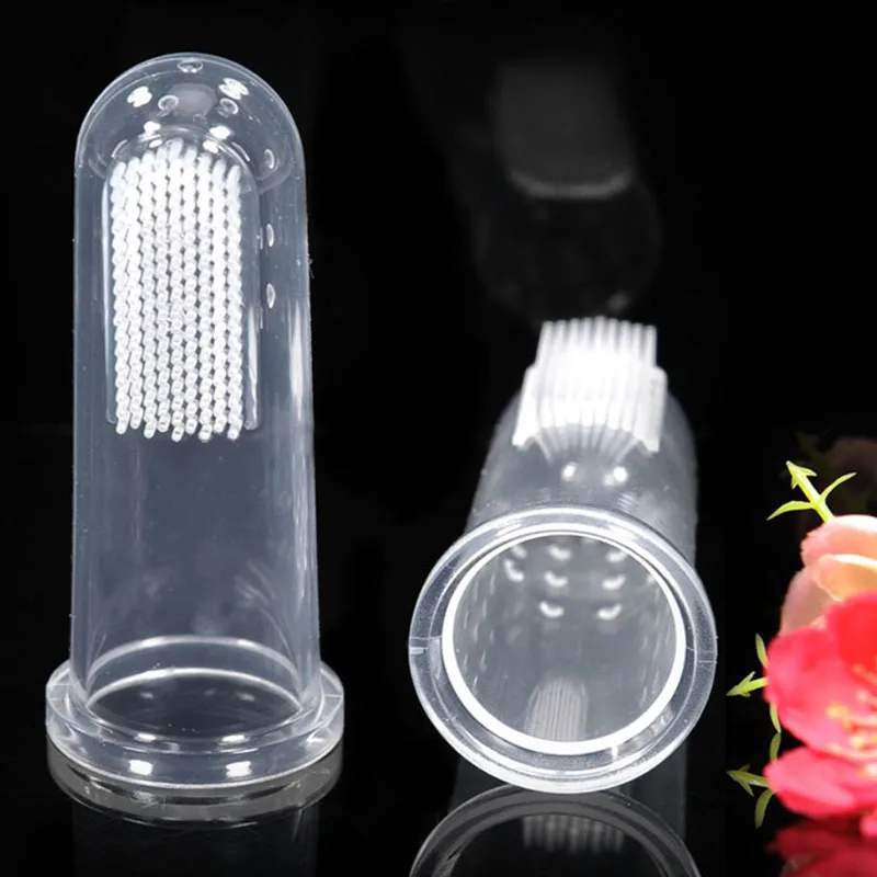 Hot Selling Soft Pet Finger Toothbrush Teddy Dog Brush Bad Breath Tartar Teeth Care Dog Cat Cleaning Supplies Soft Tooth Brush