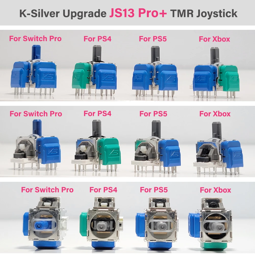 2/10pcs K-SILVER JS13 PRO+ TMR Electromagnetic Joystick Anti-Drift