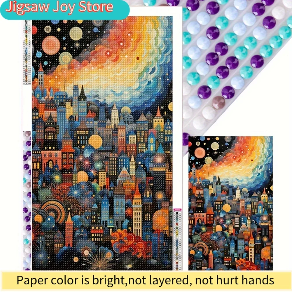 

Набор для творчества 5D: Алмазная мозаика ручной работы, большой размер, 40*70 см (15.75*27.55 дюймов), холст для алмазной живописи, круглые стразы, «Дреа»