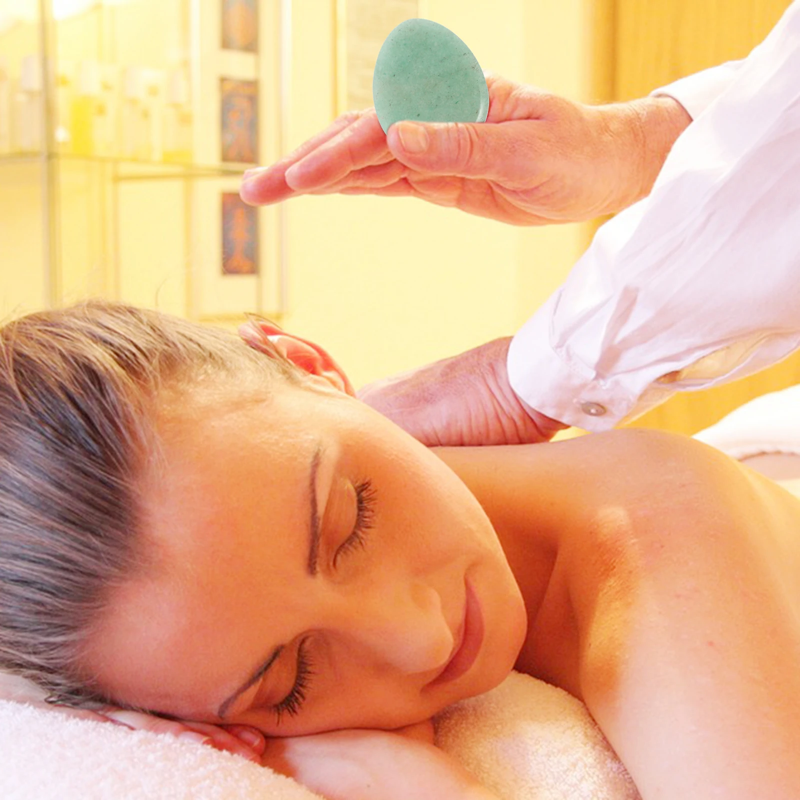 

Компактный массажный камень с каплями воды, скребковая пластина для спа, расслабляющий большой палец, натуральный портативный спа-камень, снятие стресса