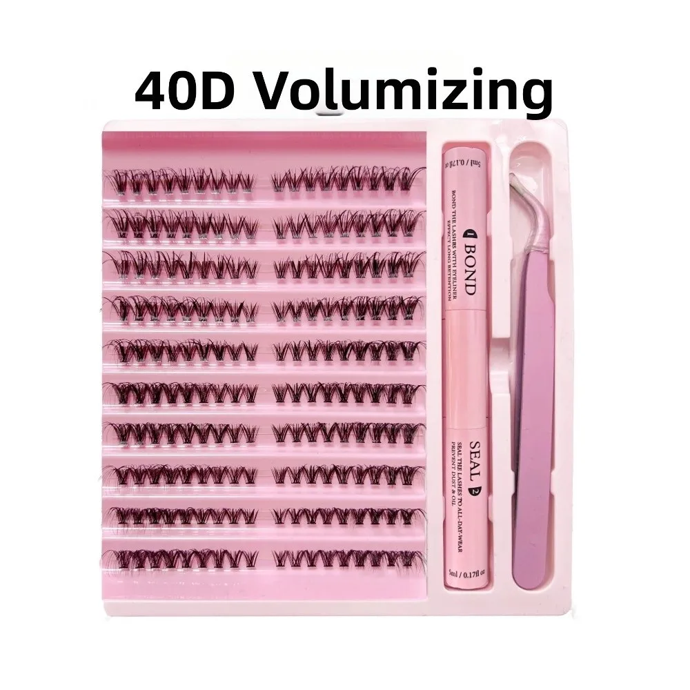 3D Mink Effect Cluster Lashes Natural Look Large Capacity Volume Lash 8-16mm Fluffy Texture Faux Mink Eyelashes