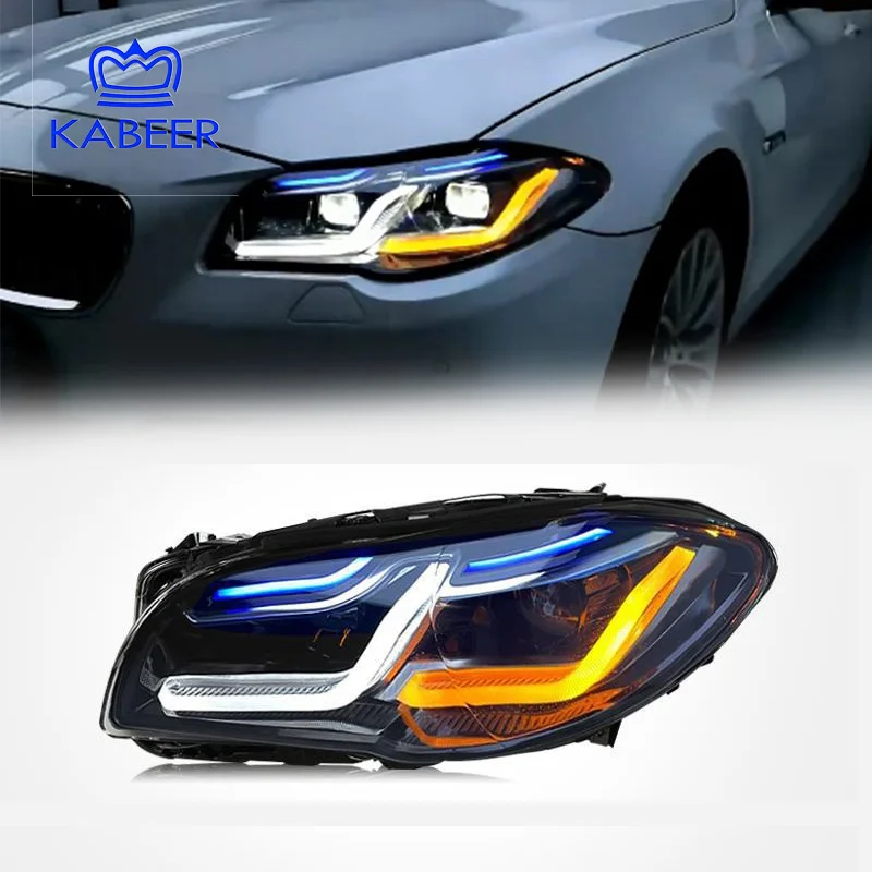 

KABEER 1 Pair LED DRL Dynamic Turning Front Headlight Assembly For BMW 5 Series F10 F11 2010-2017 Xenon W/AFS Head Lamp PnP
