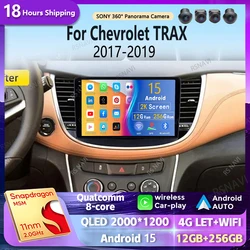 Android 16 Carplay Auto 2K Screen Car Radio Multimedia For Chevrolet TRAX 2017 2018 2019 WIFI+4G DSP Autoradio Stereo Head Unit