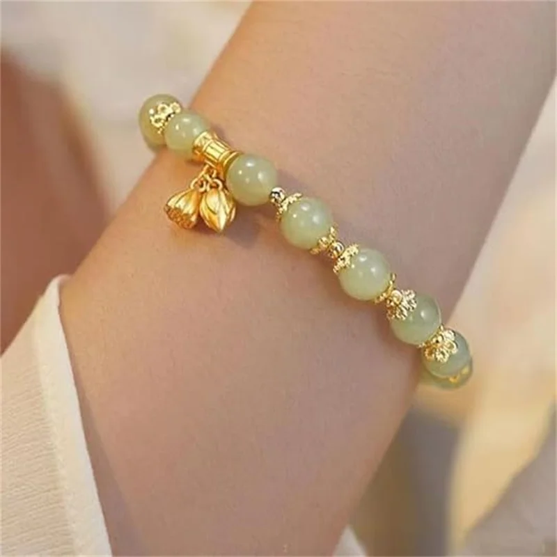 اليشم الطبيعي الخيزران مطرز سوار جديد النمط الصيني سوار من اليشم للنساء رائعة محظوظ Hotan سوار من اليشم #6