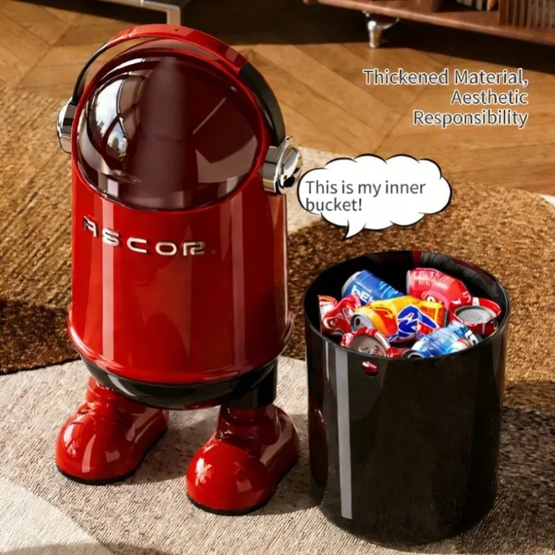 13/18LLiving Room Trash Can High Appearance Level Creative Household Clamshell Large Capacity Kitchen Bedroom Bathroom Dustbin