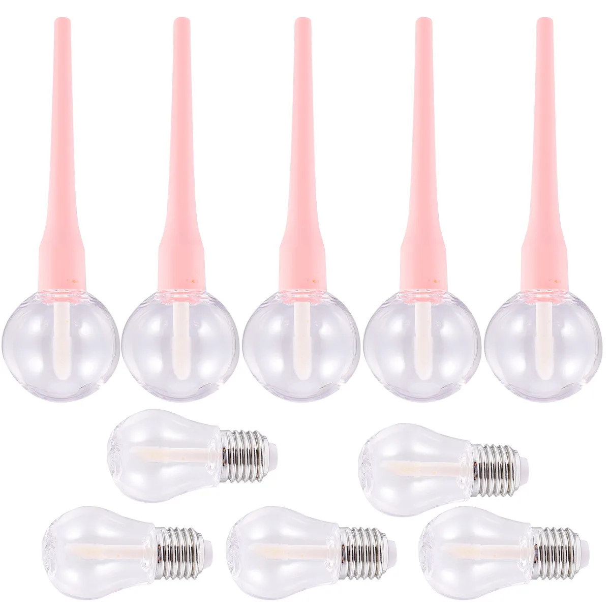 

10pcs Empty Lip Gloss Tubes Plastic Containers for Liquid Lipstick Refillable Clear Makeup Accessories