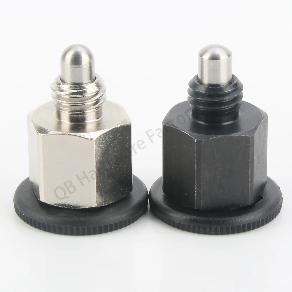 

Mini knob plunger MJ213 Retractable Self-locking/Reset Type Stainless Steel Indexing Plunger With Nickel-plated Treatment