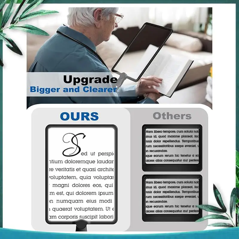 (NEW) 5X Hands Free Magnifying Glass With 50 LED Light,Gooseneck Page Magnifier For Senior Low Vision Reading,Repairing,Sewing