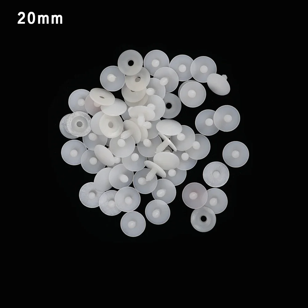 20/50Pcs 15/20/25/30/35/45mm Weiß Kunststoff DIY Puppe gelenke Teddybär Machen Handwerk Kinder Spielzeug Puppen Zubehör Für Kind Spielzeug
